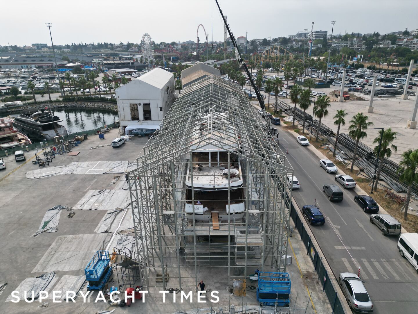 COSTA MAGNA YACHT AT SHIPYARD