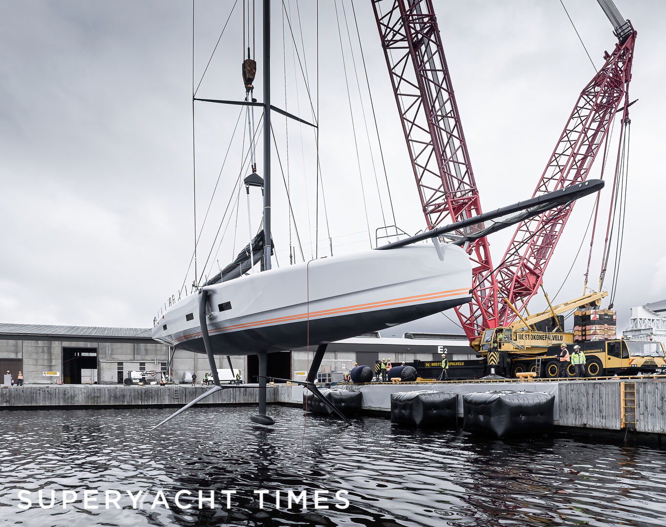 New images of the 34m Baltic 111 sailing yacht Raven preparing for her ...