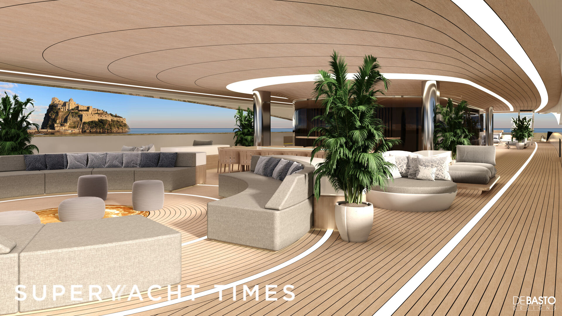 De Basto Design unveils new 92m reflective glass superyacht concept ...