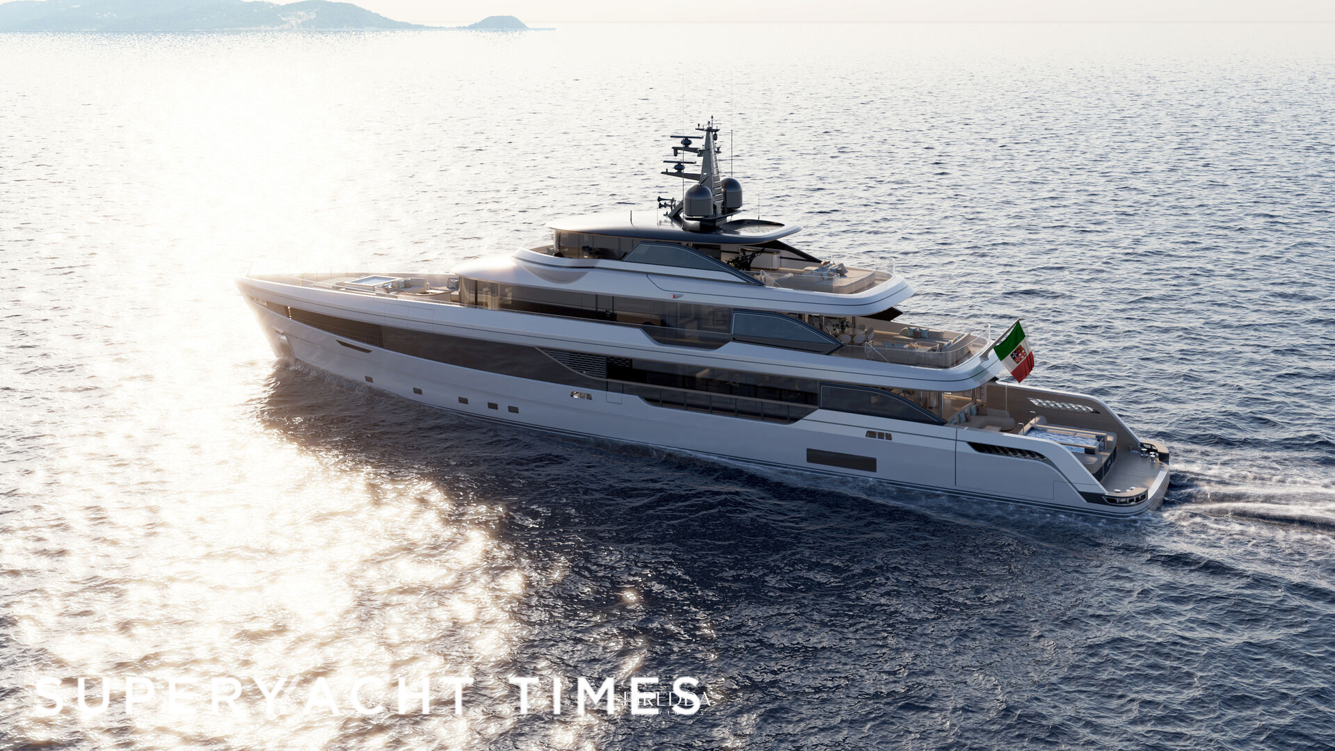 First 50m Admiral semi-custom superyacht Panorama moves to outfitting