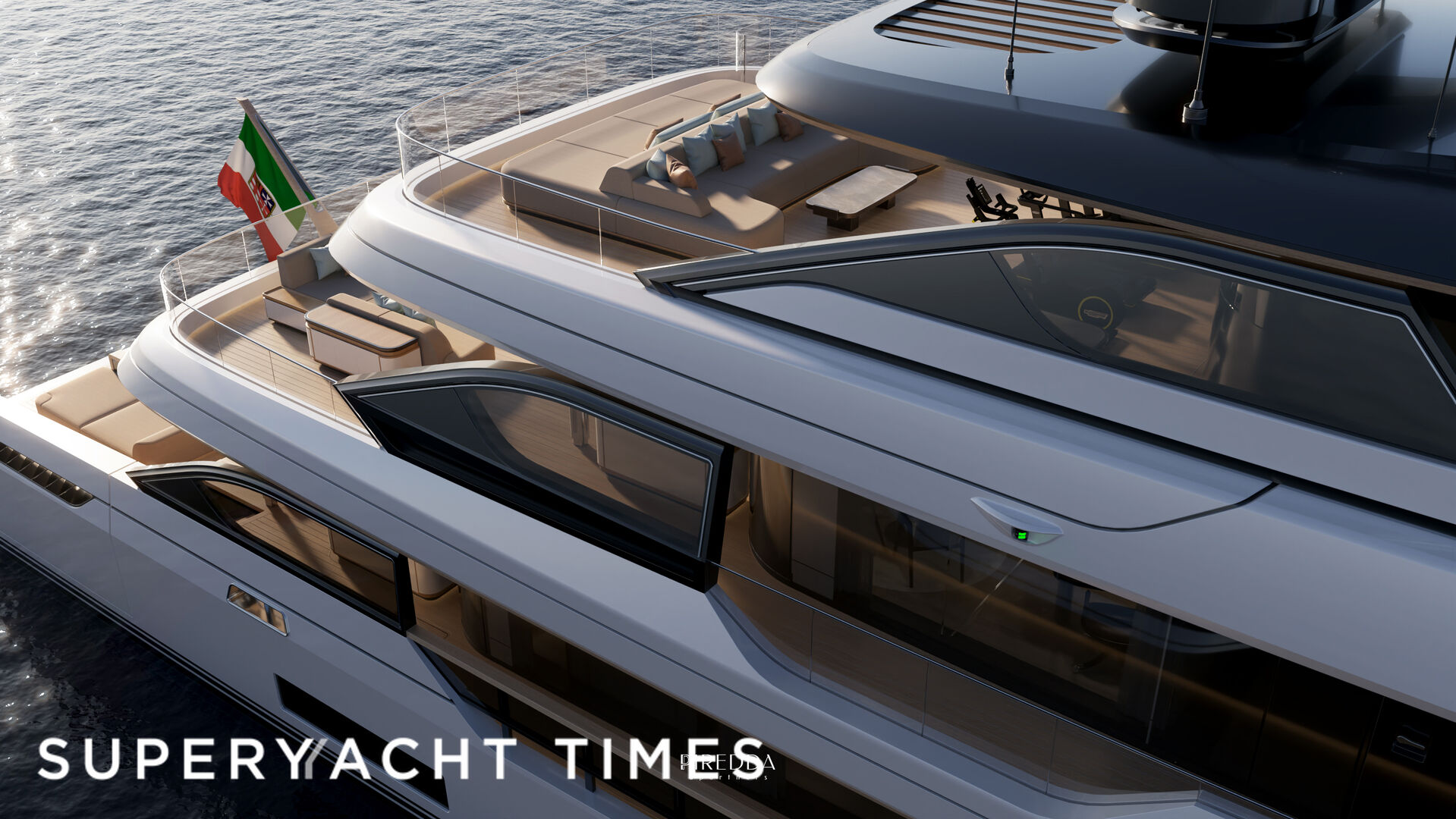 First 50m Admiral semi-custom superyacht Panorama moves to outfitting
