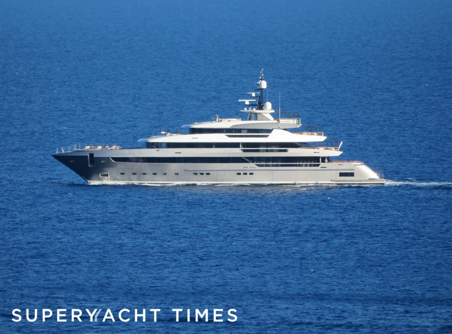 Attila yacht cruising off Monaco