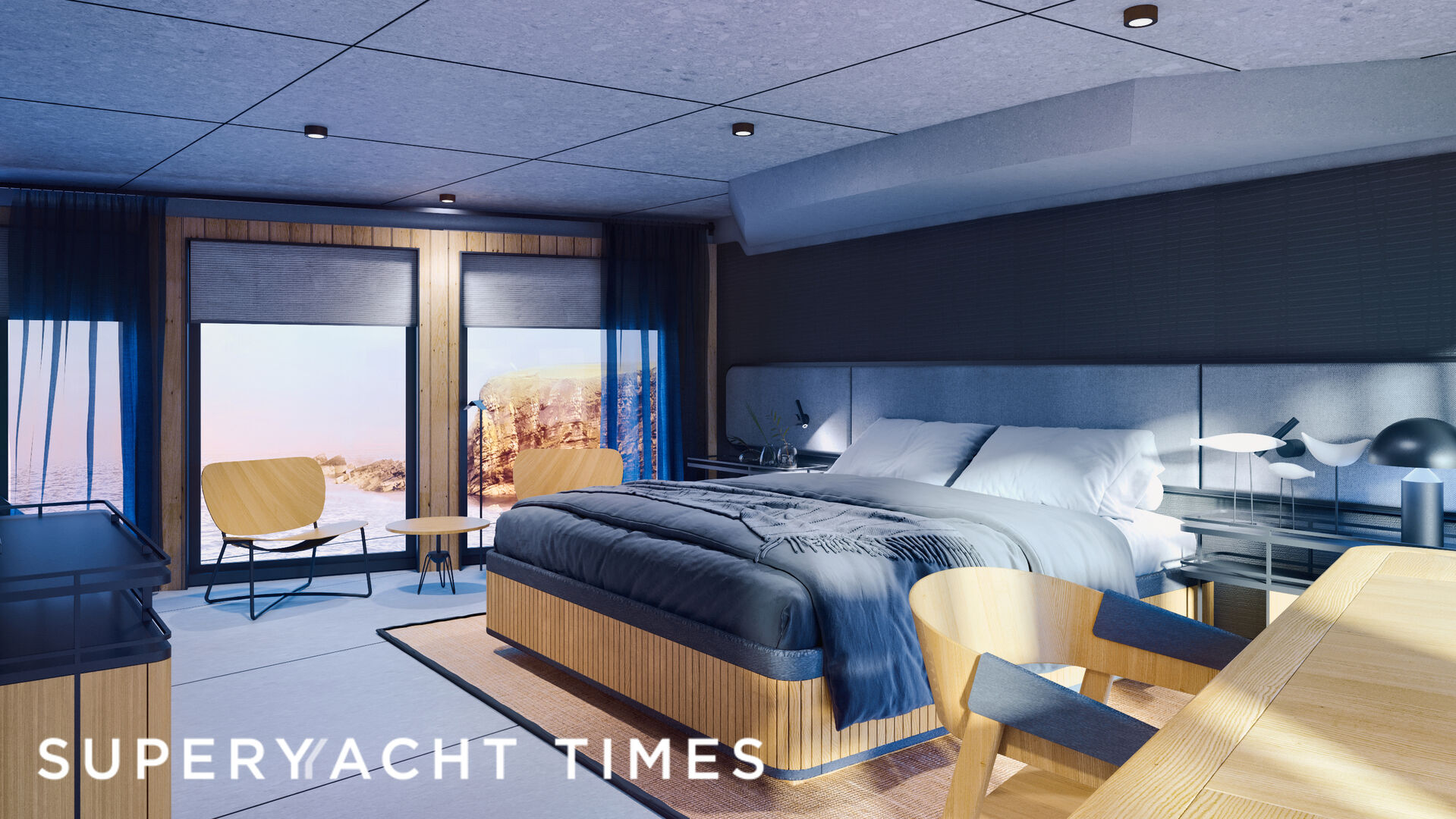 Numarine unveils interior renders of 31m 30XP hybrid yacht model