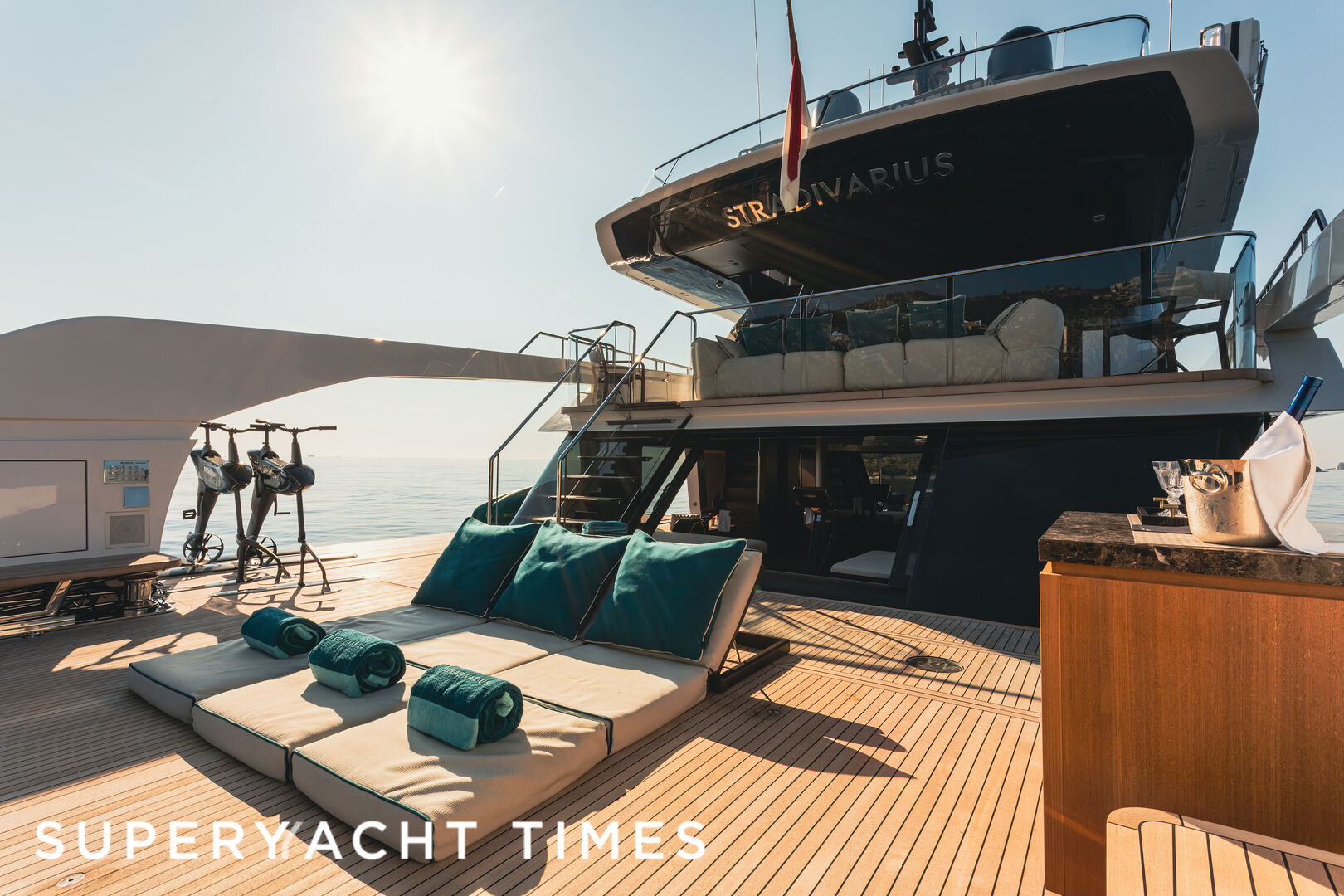 Stradivarius yacht deck