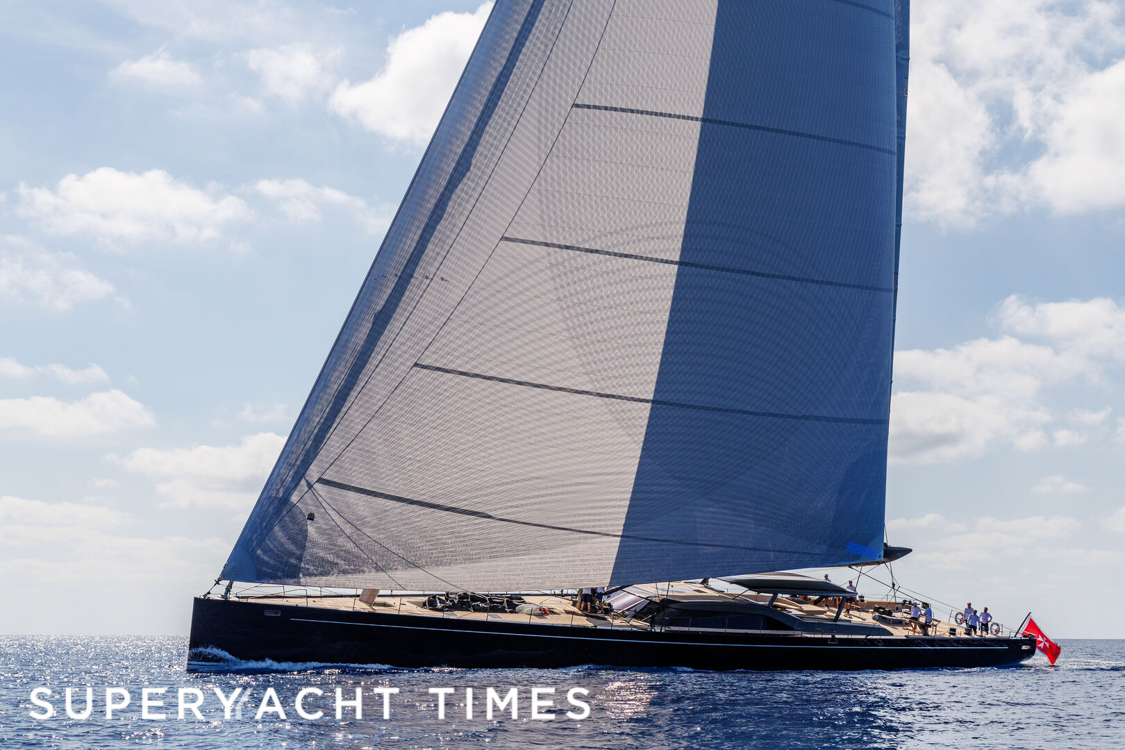 47m Royal Huisman sailing yacht Nilaya completes her first