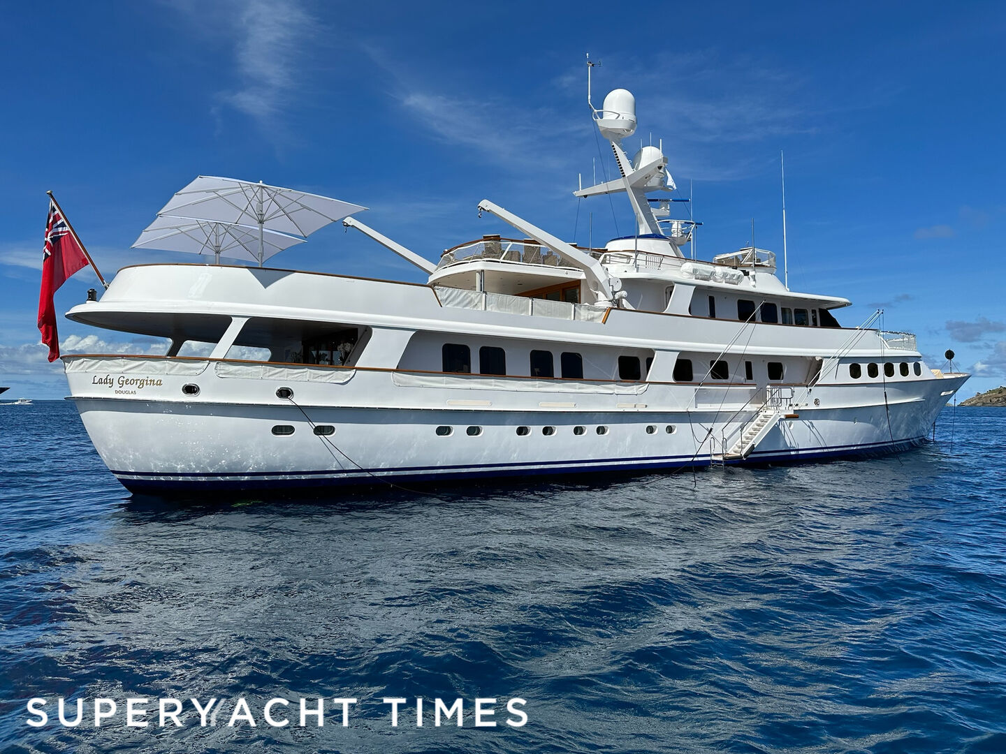 Lady Georgina yacht anchored off St Barths