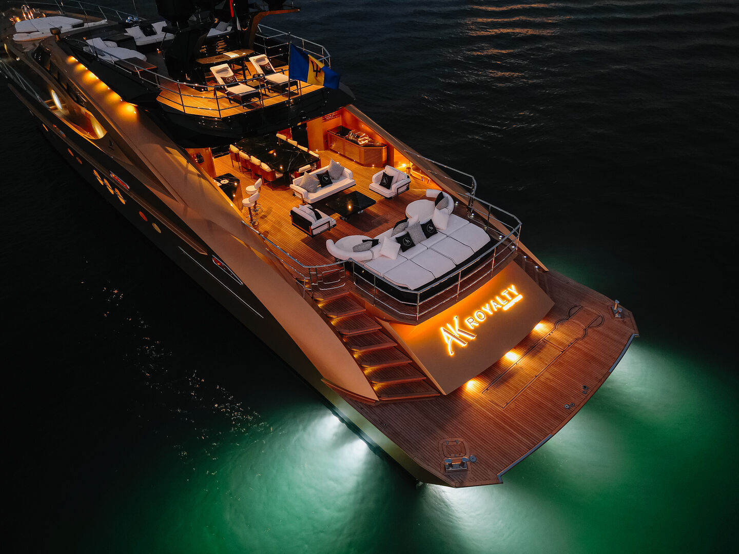 AK Royalty yacht aerial
