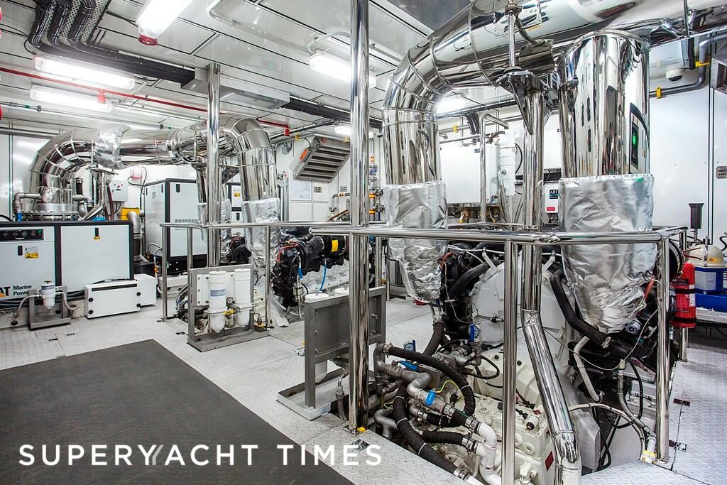 Motor yacht K engine room