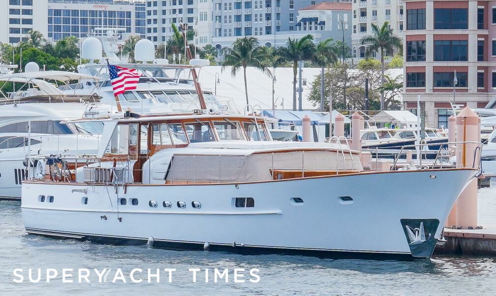 Serena yacht in marina 