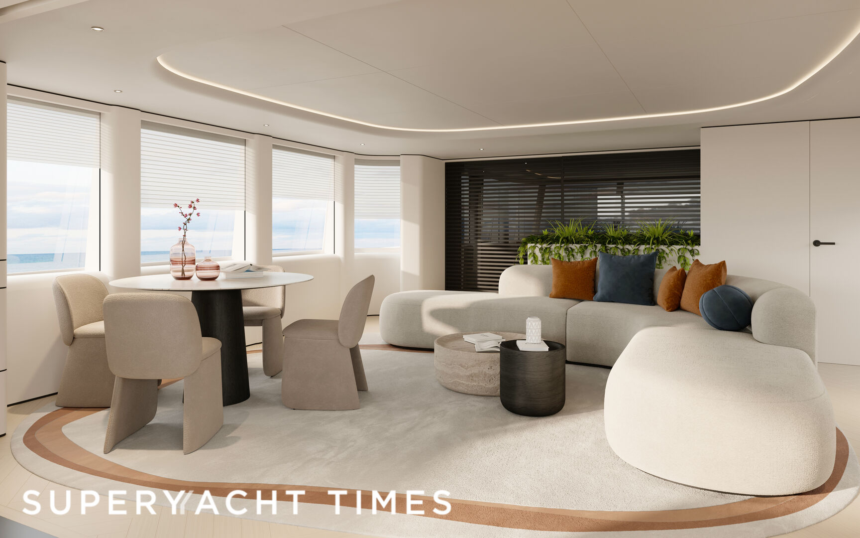 New interior renders of 34m Van der Valk yacht Project 111.11 unveiled