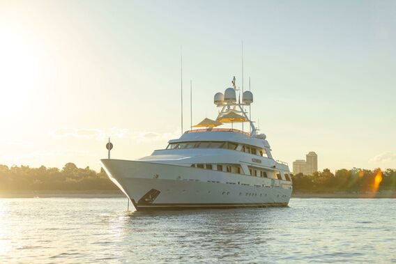 Mistress yacht anchored