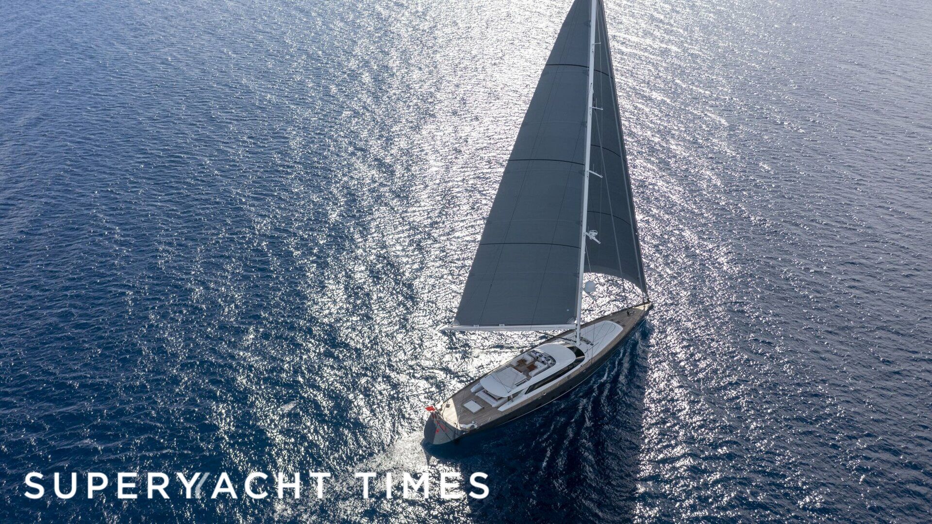 Red Dragon yacht aerial