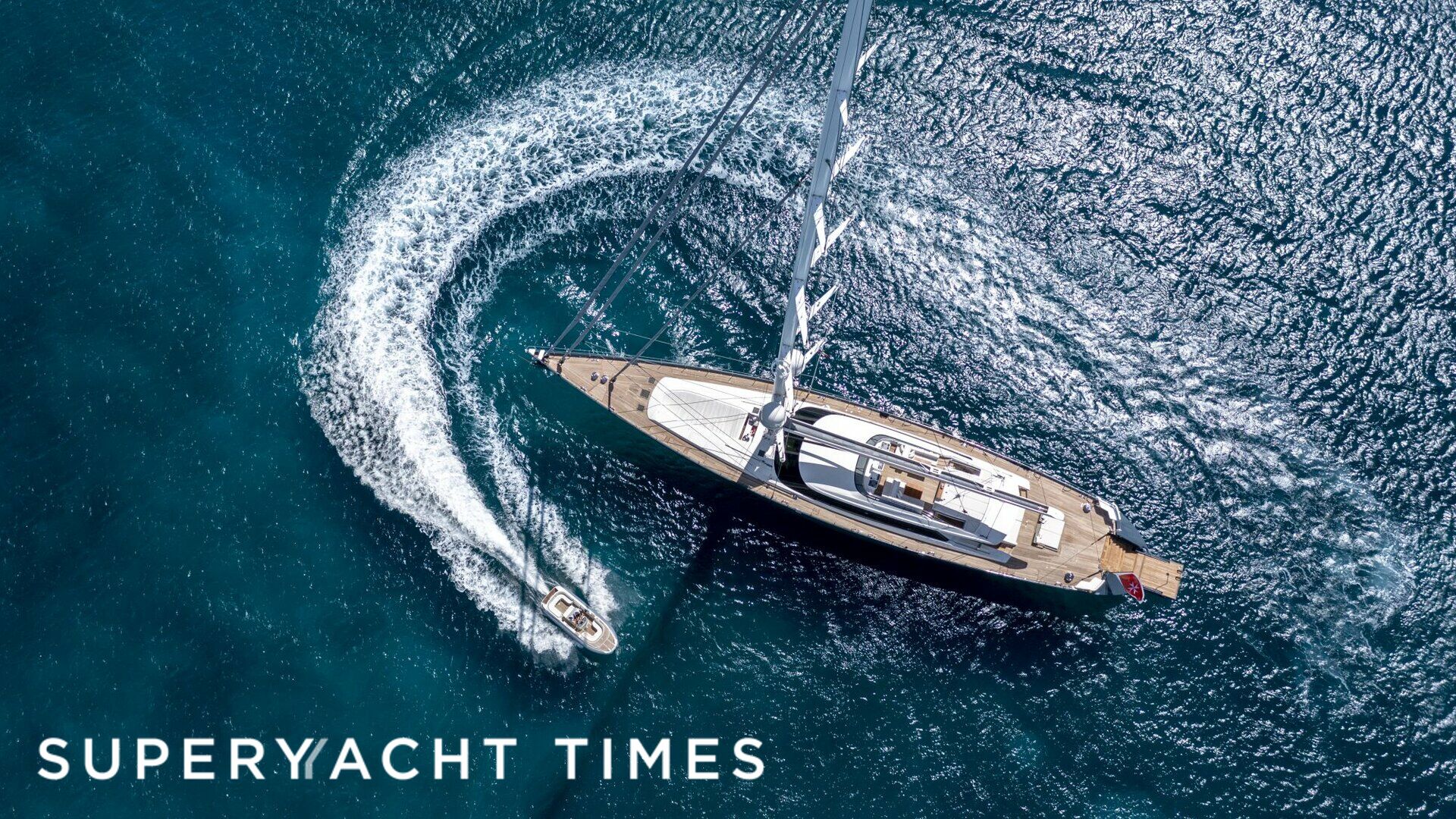 Red Dragon yacht aerial