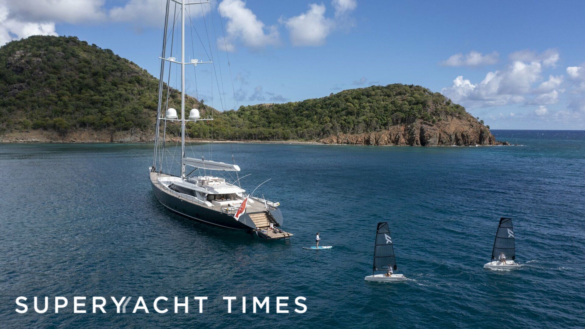 Red Dragon yacht anchored