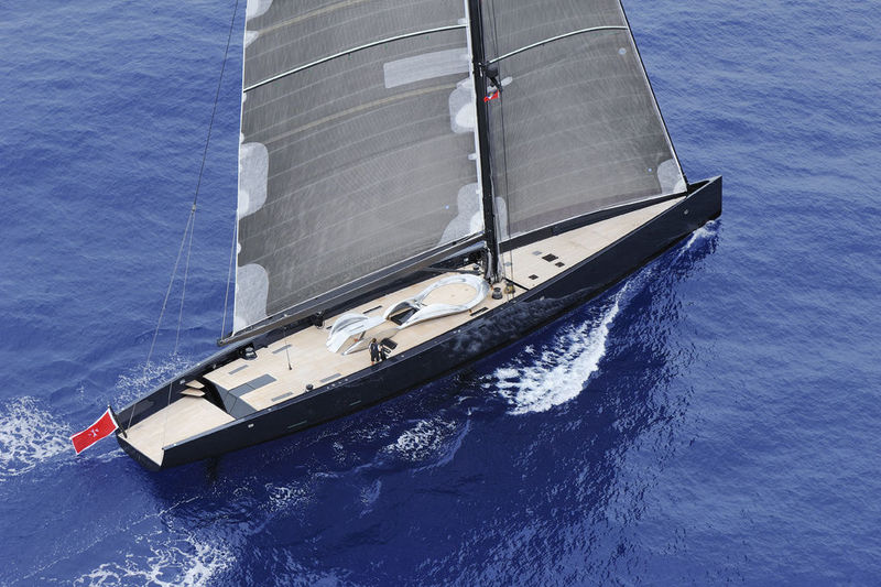 Wally Black Sails sailing