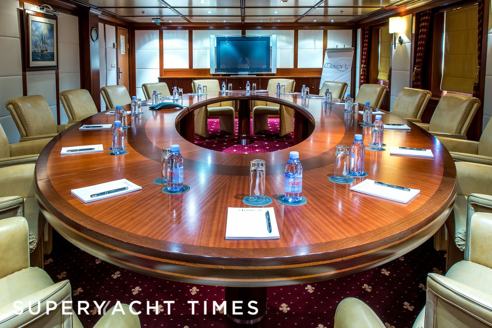 Lauren L yacht conference room