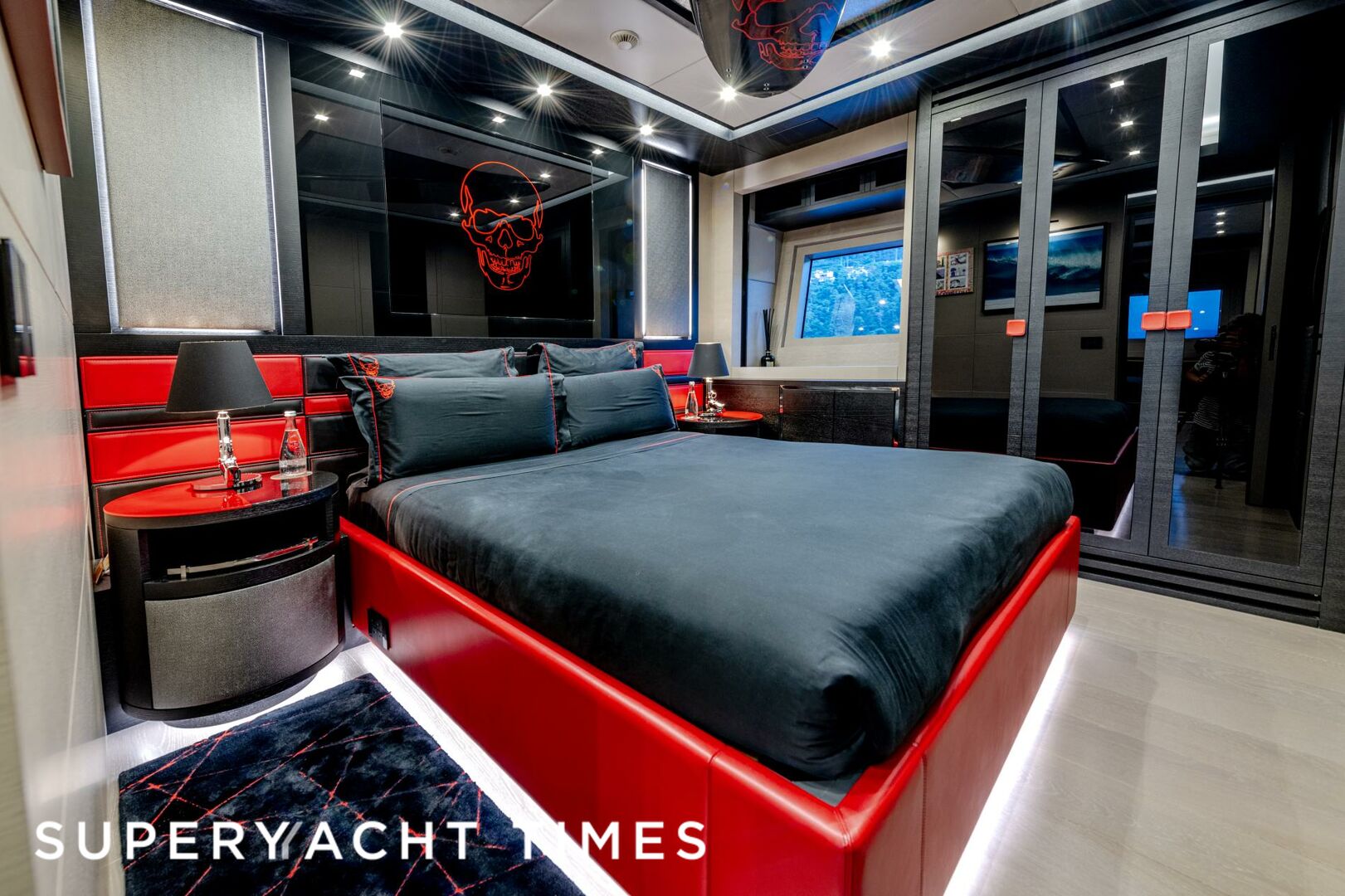 Black Legend yacht stateroom 