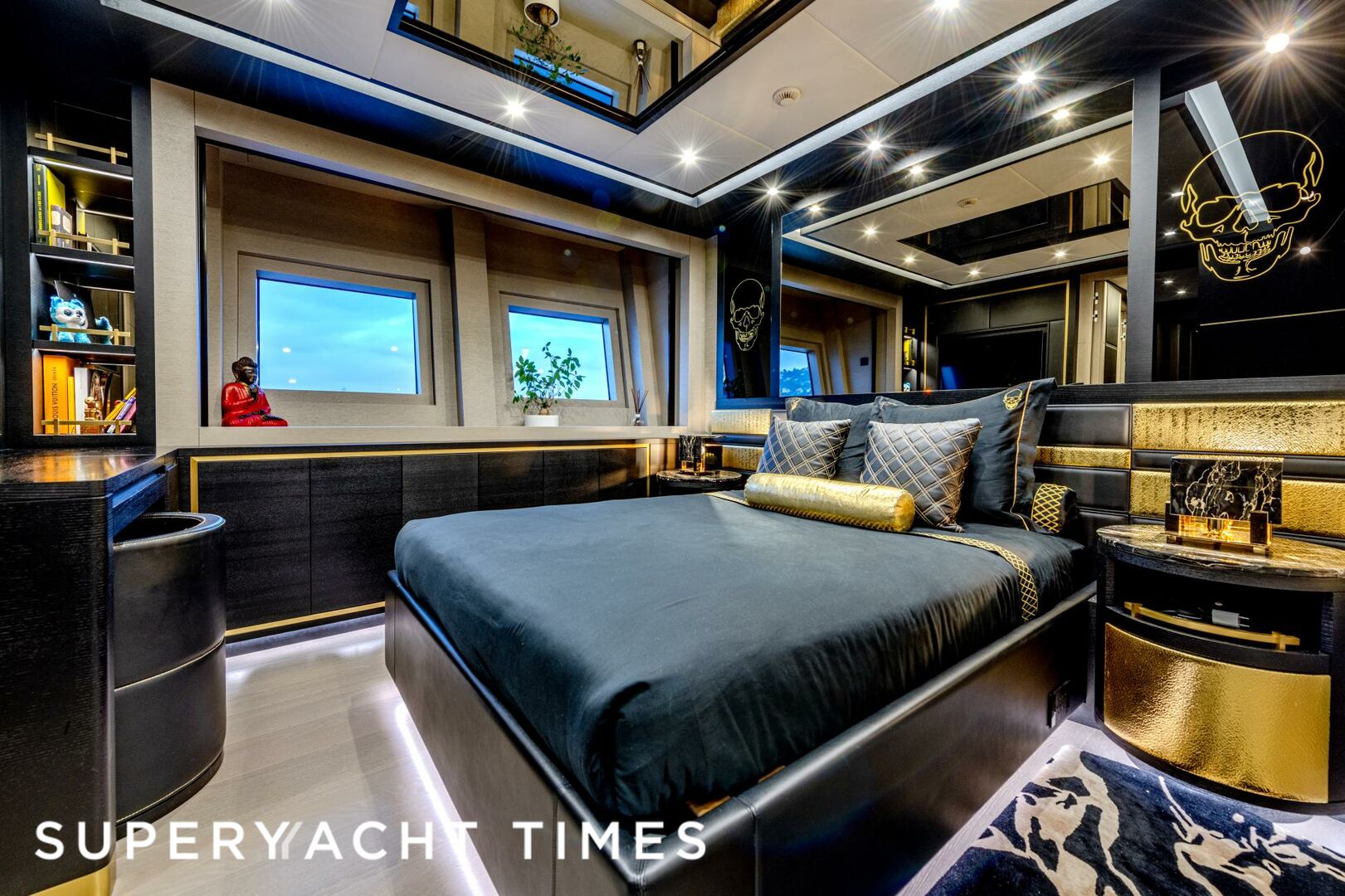 Black Legend yacht stateroom 