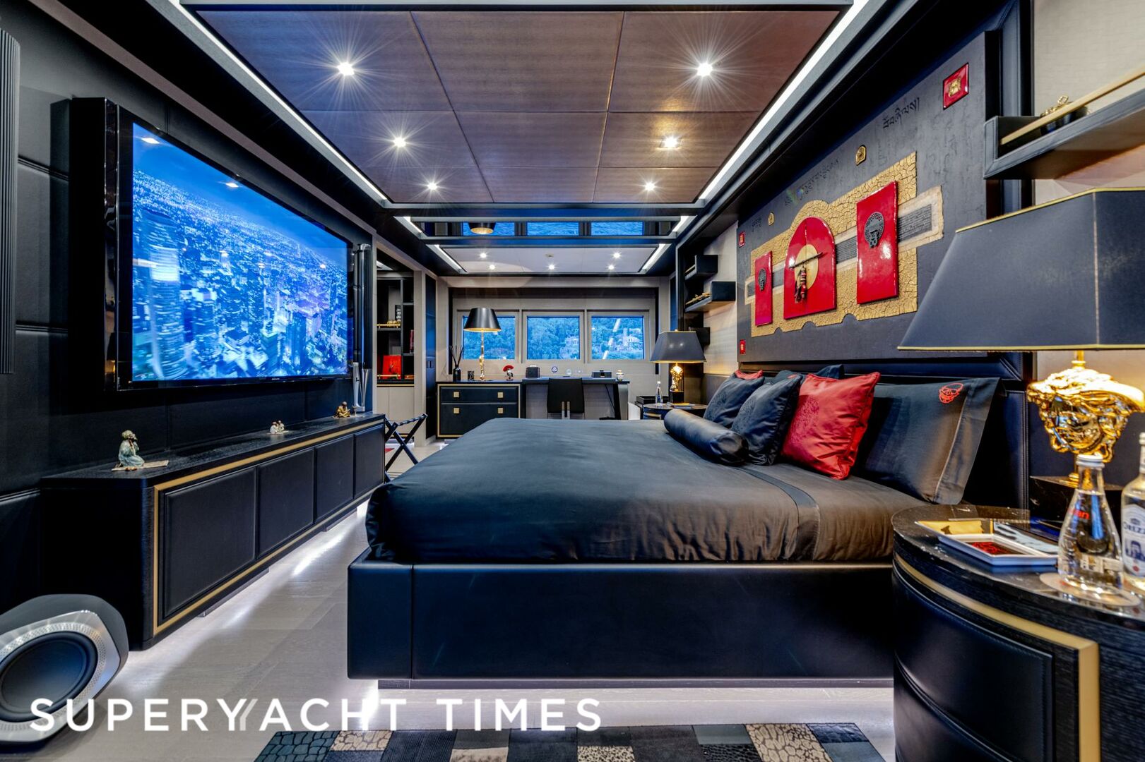 Black Legend yacht stateroom 