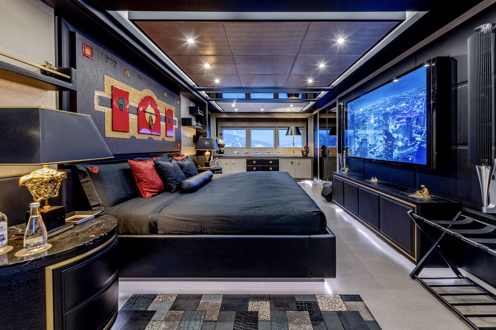 Black Legend yacht stateroom 