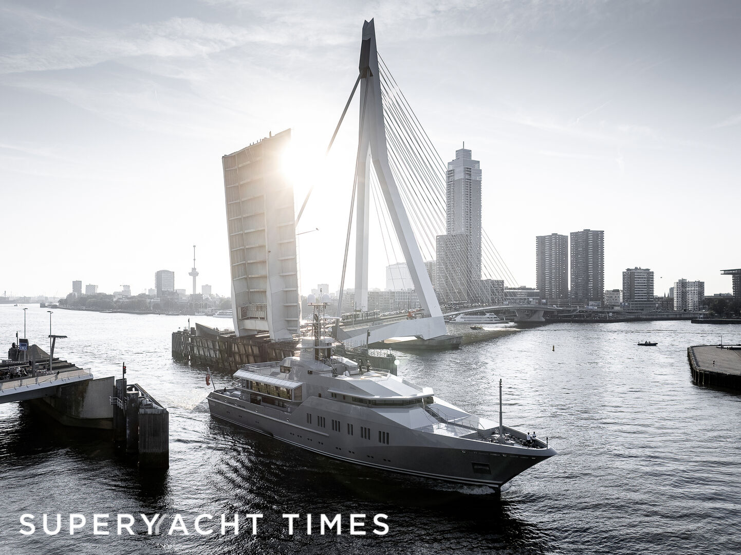 Skat yacht arrives in the Netherlands for refit
