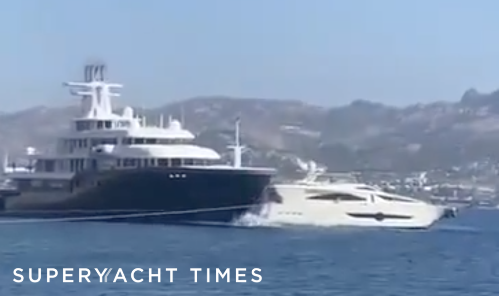 Ice yacht crashes into Numarine 102 yacht