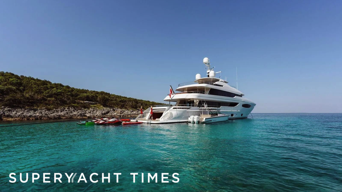 Tirea yacht anchored