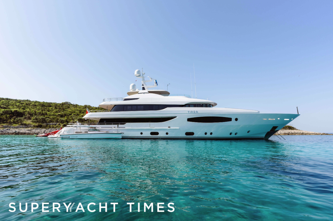 Tirea yacht anchored