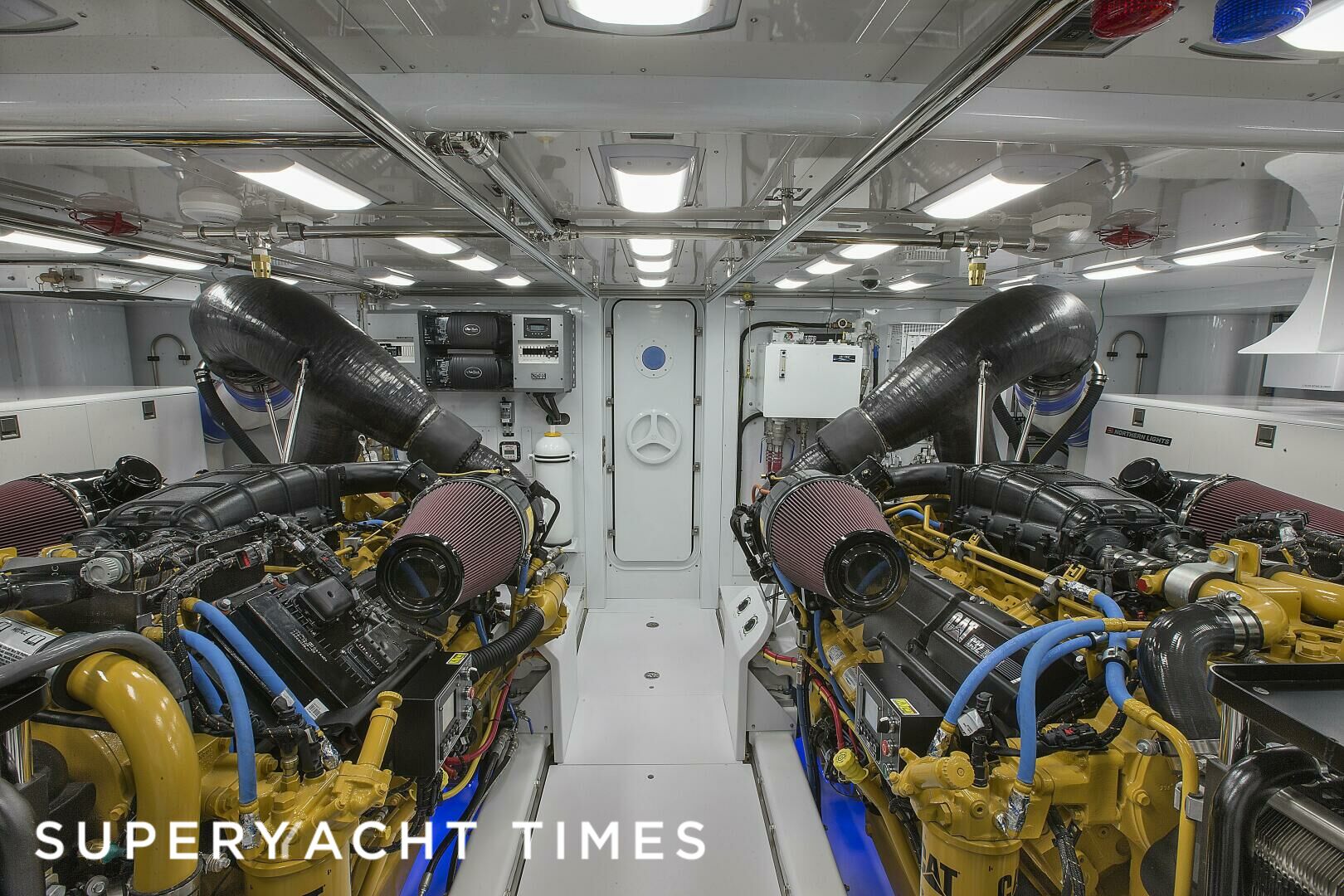 Cazador yacht engine room