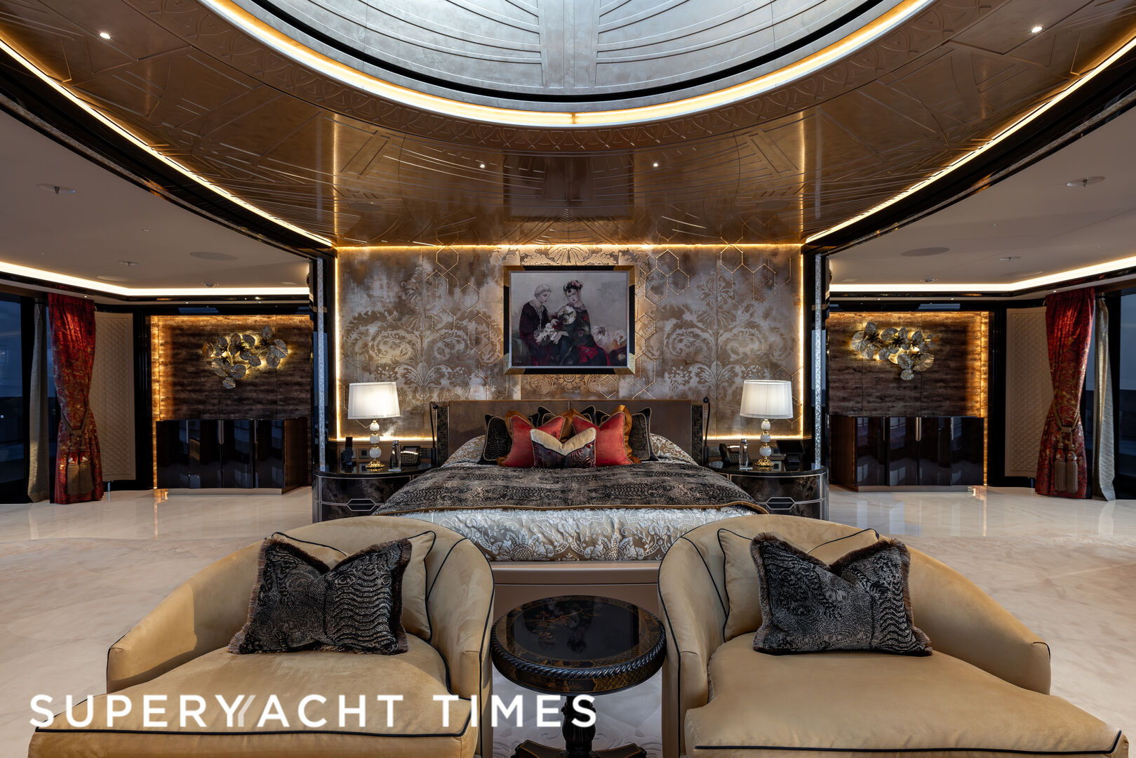 Onboard the 122m Lürssen superyacht Kismet
