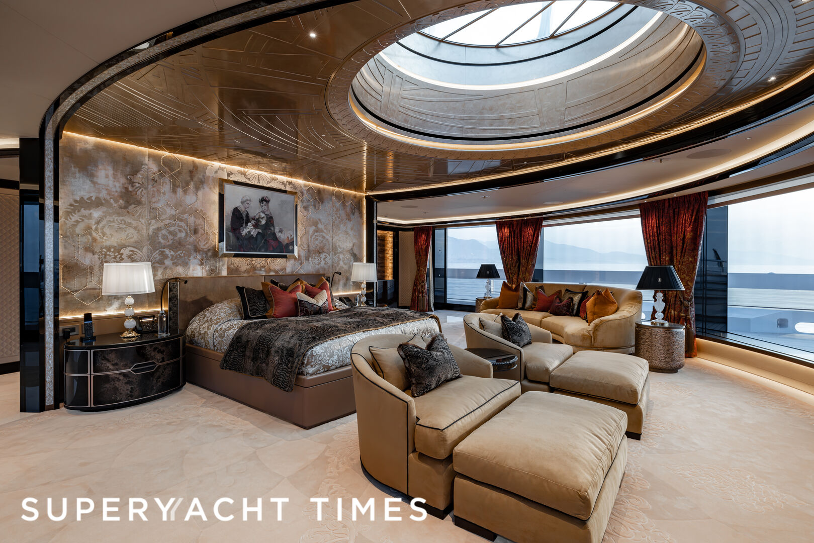 Onboard the 122m Lürssen superyacht Kismet