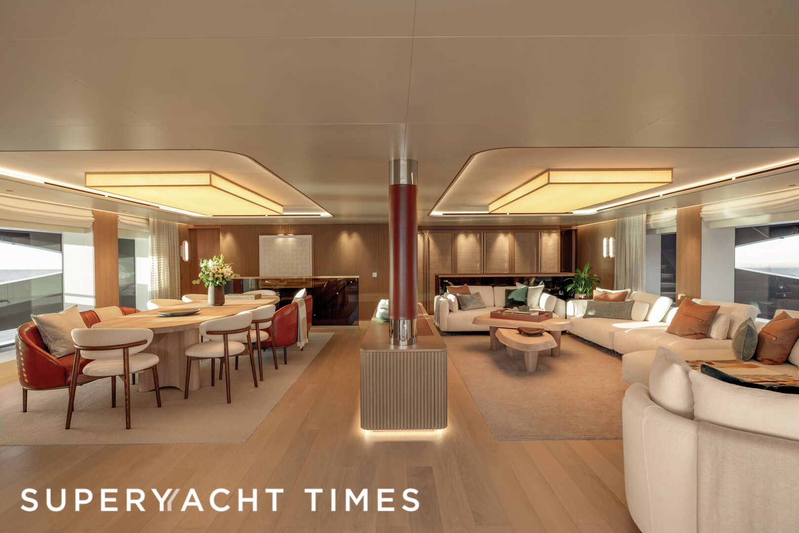 Seawolf X yacht saloon