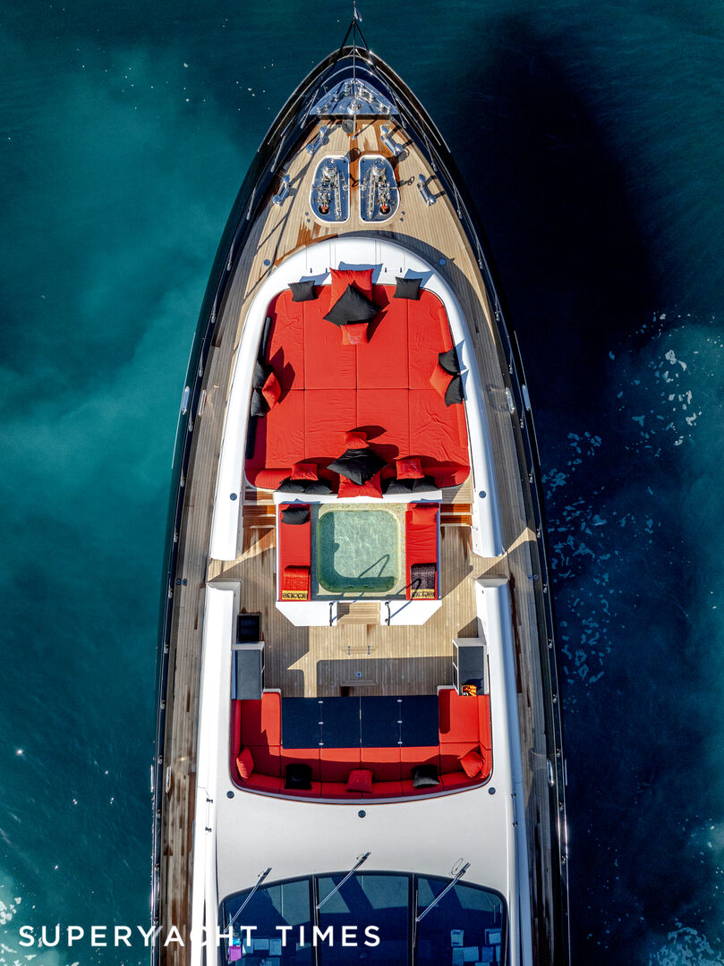 Black Legend yacht aerial