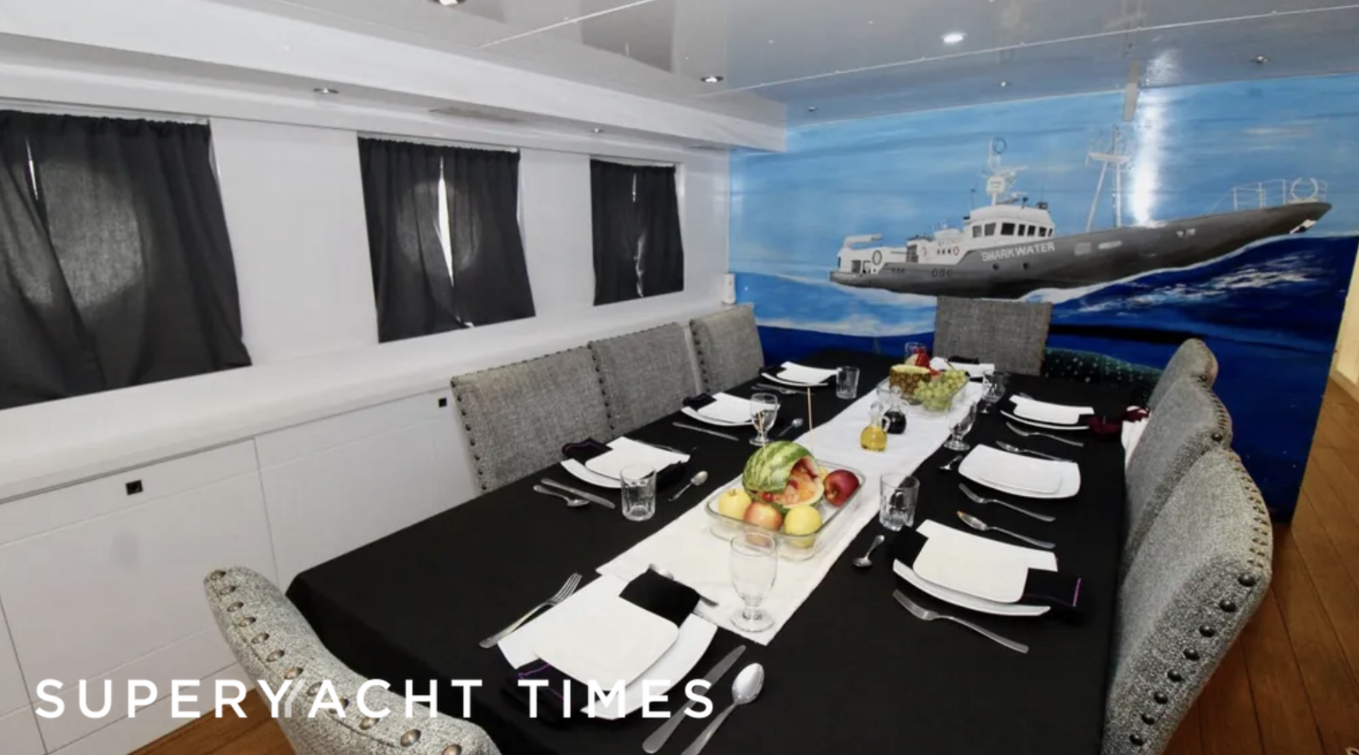 Sharkwater yacht dining