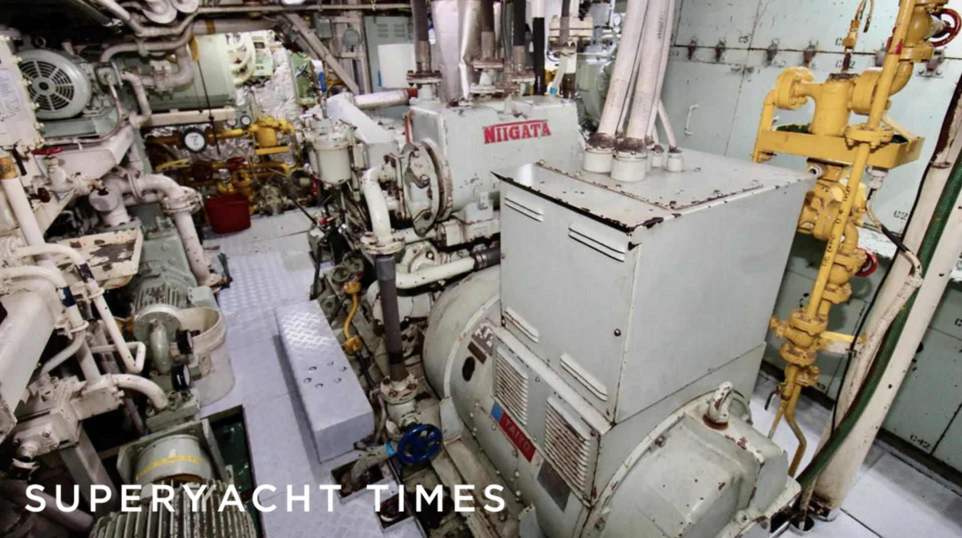 Sharkwater yacht engine room