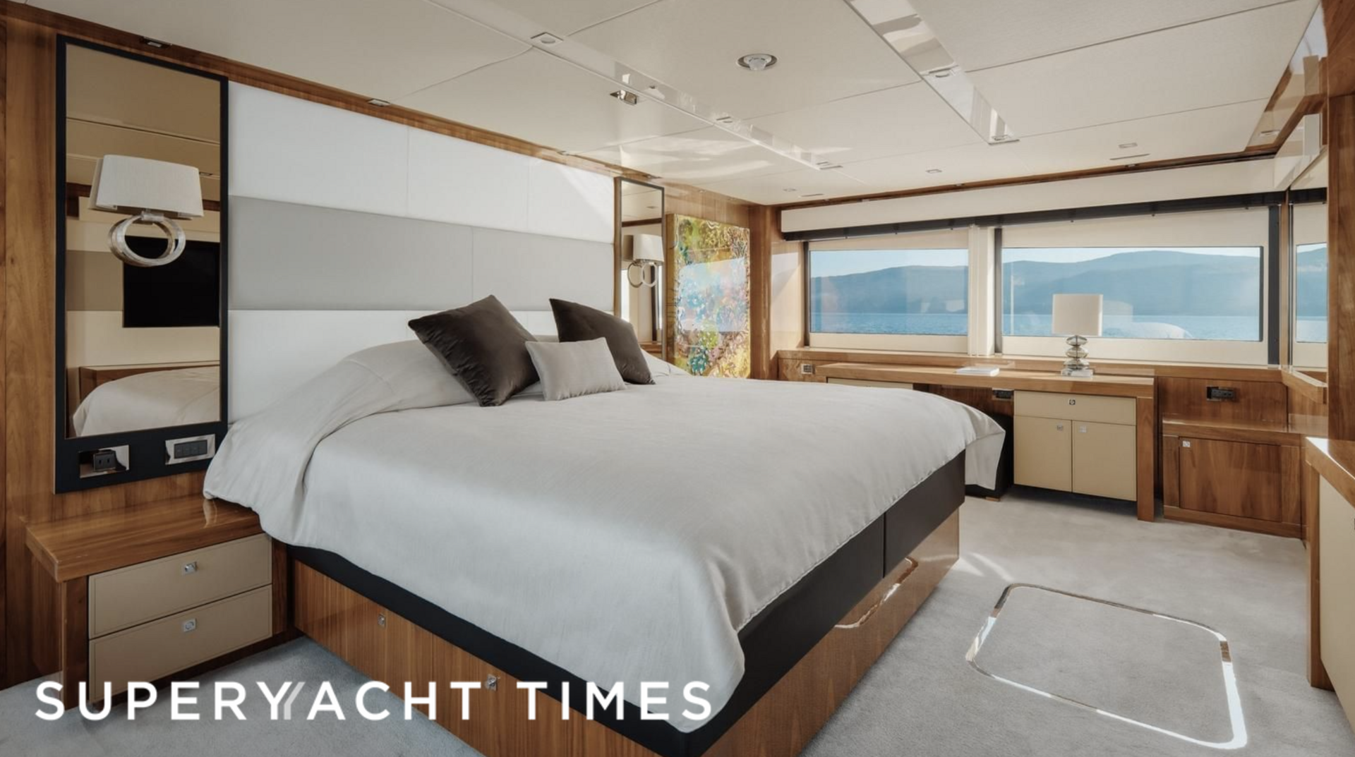 Wicked Play yacht stateroom