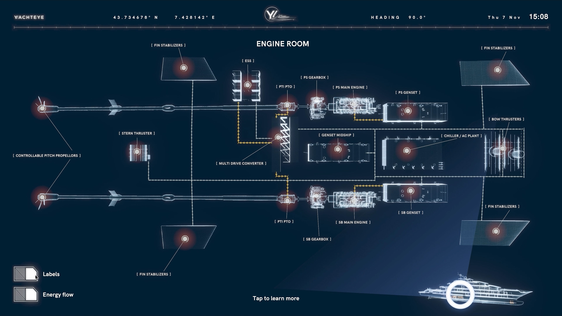 YachtEye unveils bespoke virtual engine room experience
