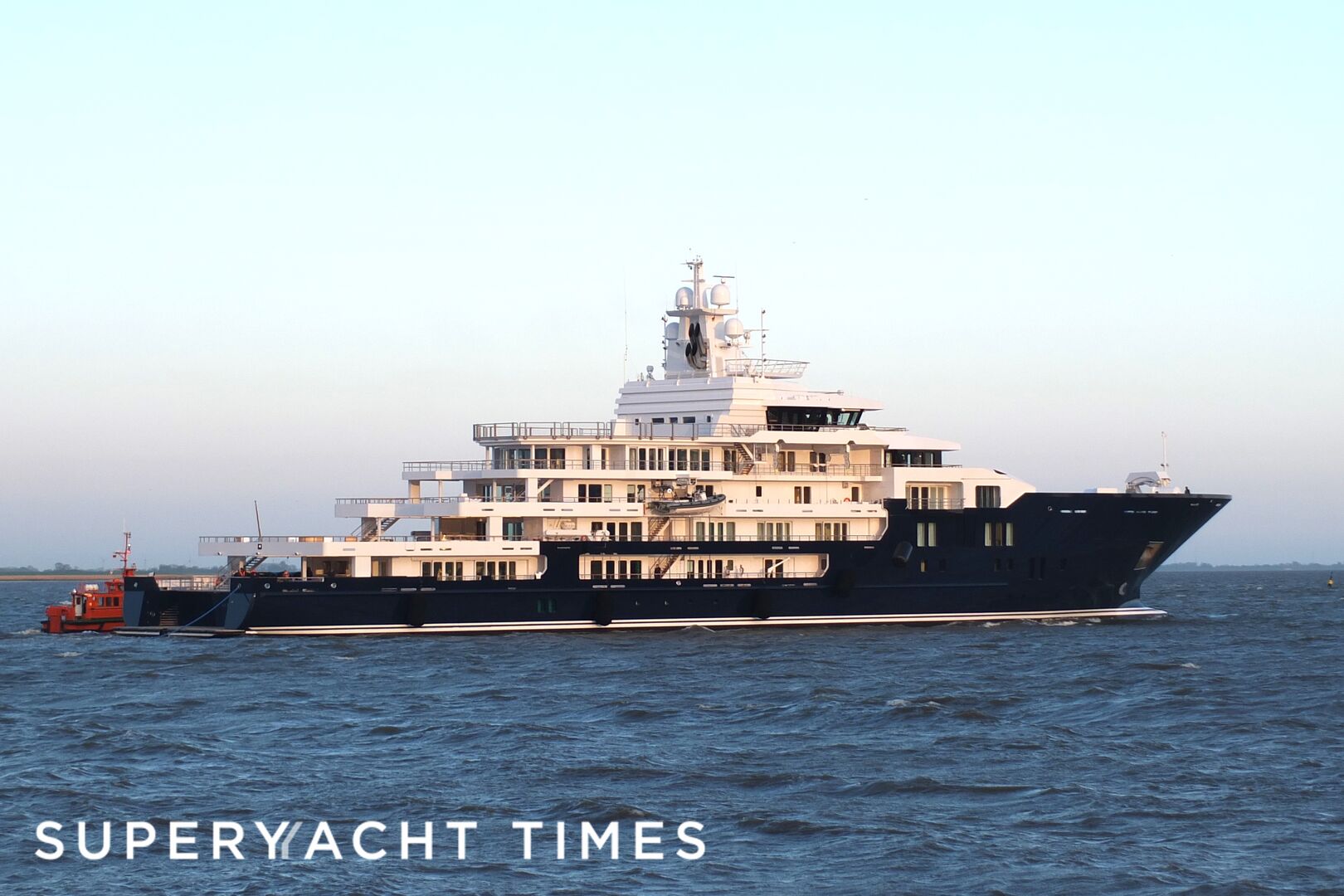 Exclusive the 116m explorer yacht Ulysses on sea trials