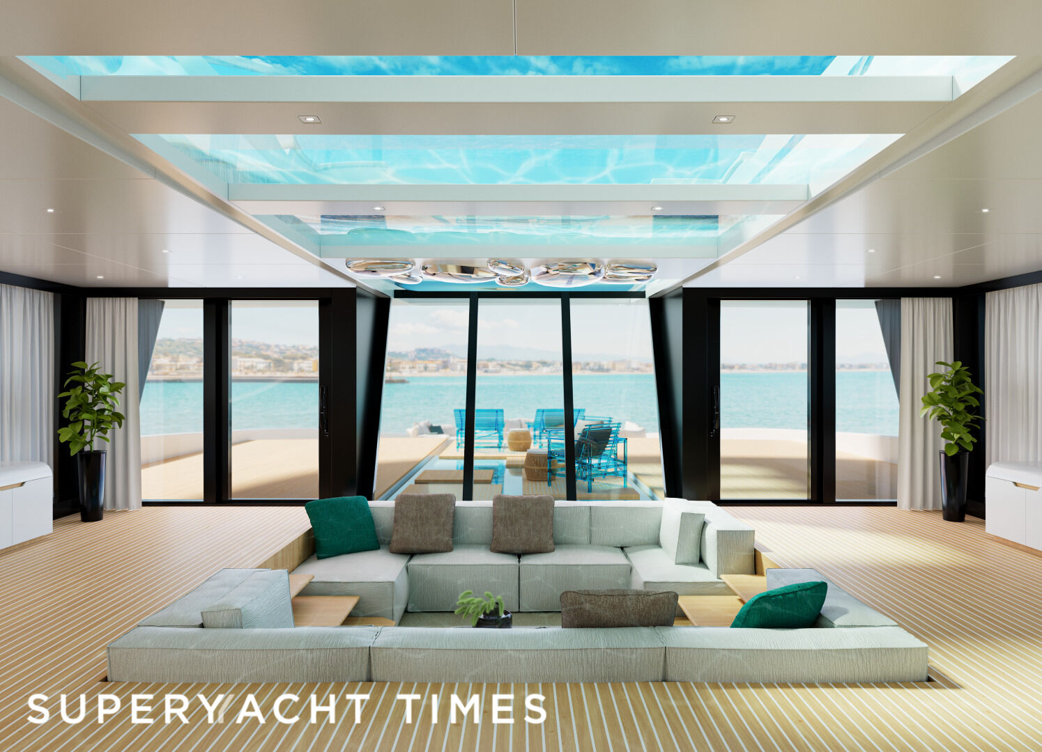 EX65: The 65m ocean wave-inspired yacht by Leonardo Cecchi of