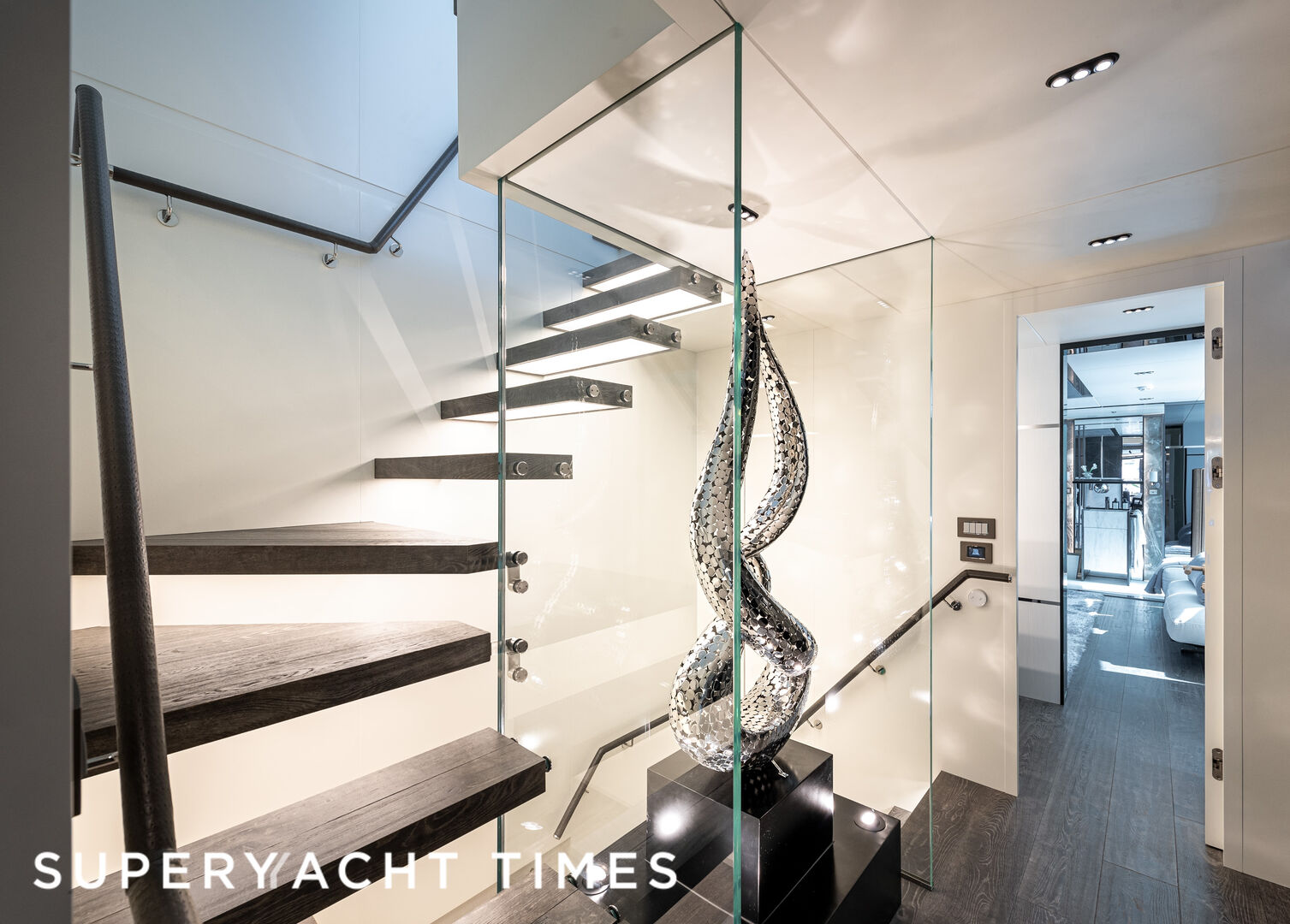 Oculus yacht staircase
