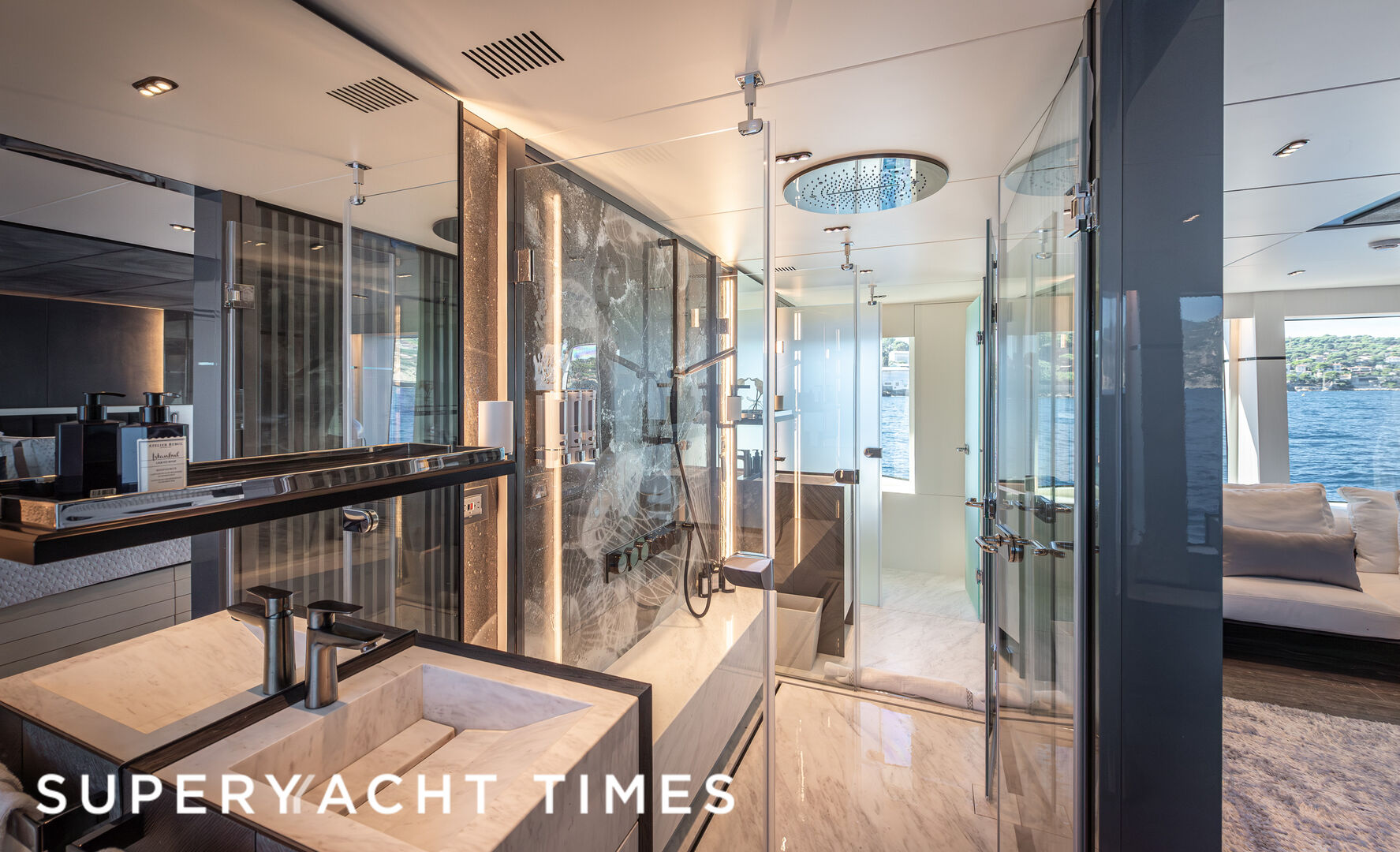 Oculus yacht bathroom