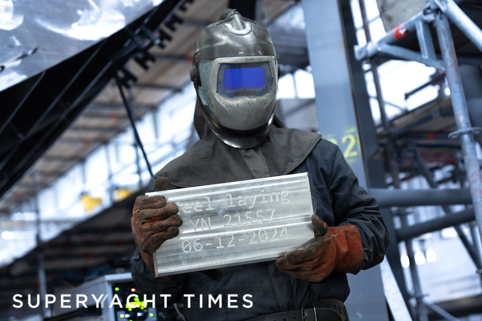 Evita yacht keel laying ceremony