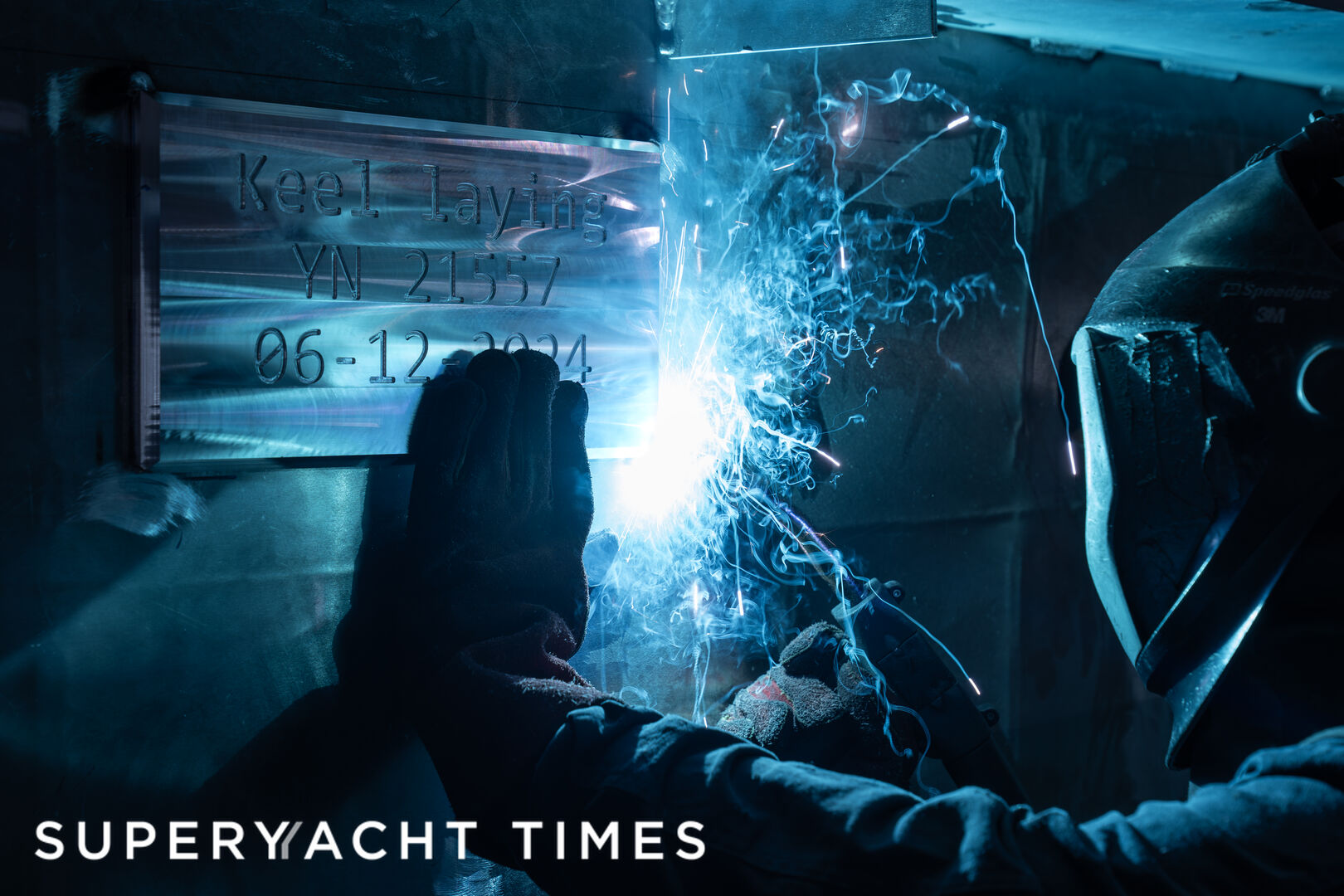 Evita yacht keel laying ceremony