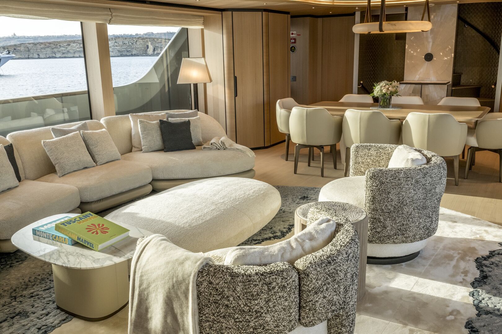 Unique S yacht saloon