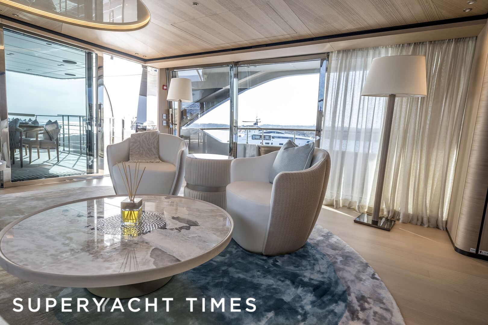 Unique S yacht saloon