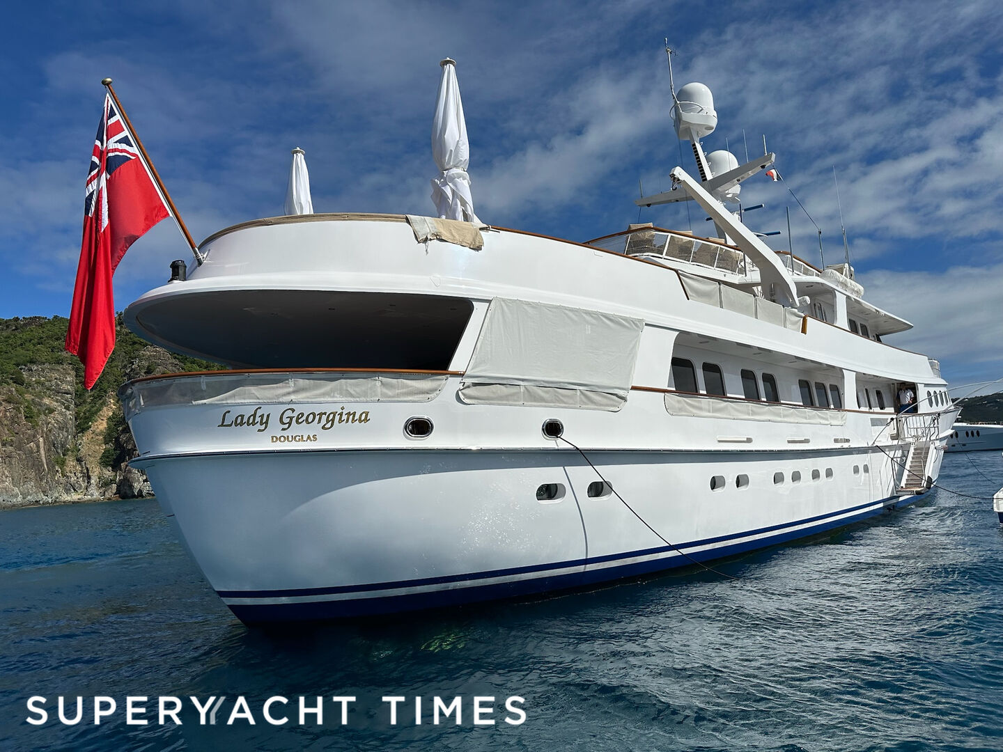 Lady Georgina yacht anchored off St Barths