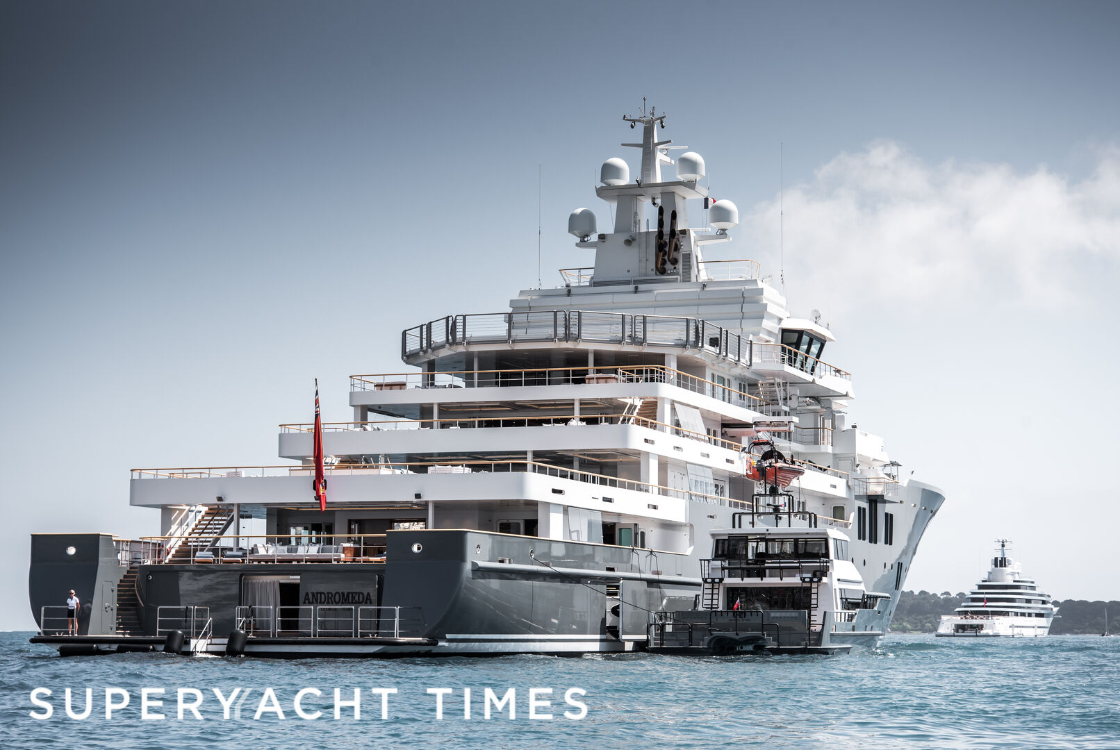 Andromeda anchored off Cannes during CFF