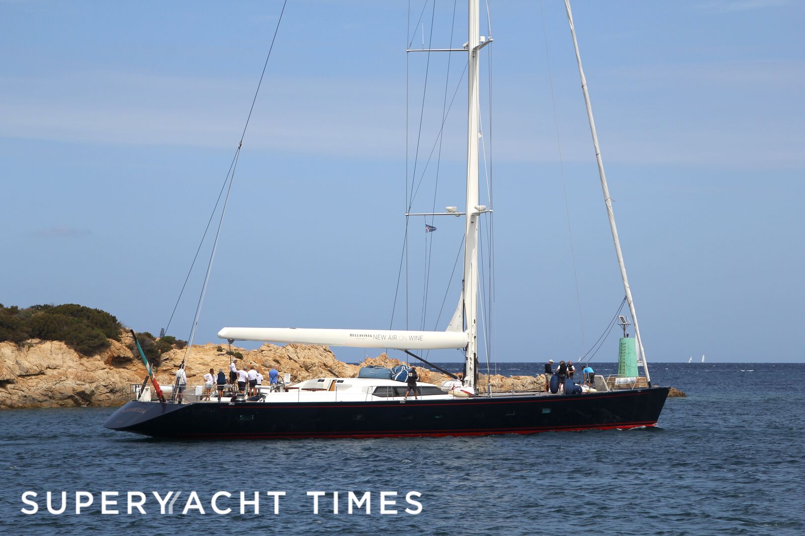 Viriella yacht leaving Porto Cervo