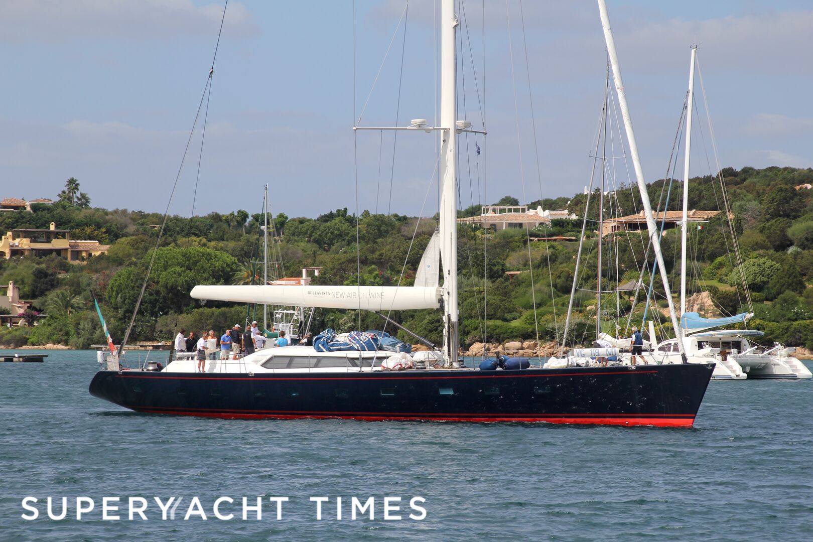 Viriella yacht leaving Porto Cervo