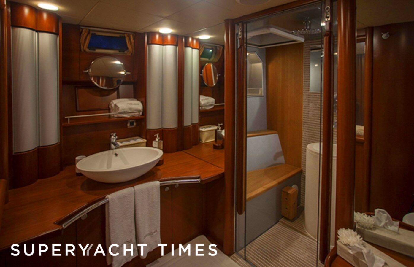 Golden Touch yacht bathroom